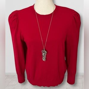 Marled Red Knit Fabric